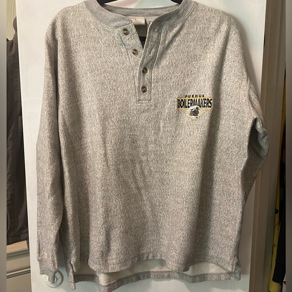 Purdue VINTAGE fleece Henley - Picture 1 of 3